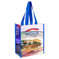 Gusset - Full Color Laminated Woven Wrap Tote and Shopping Bag